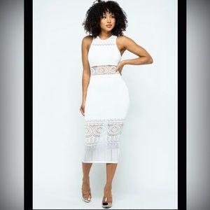 White Pointelle Dress